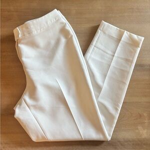Anne Klein Ivory Tab Closure Dress Pants, Size 12 Office